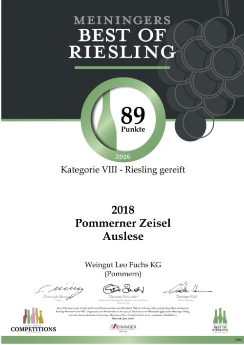 DER JUBILAR | 2018 Pommerner Zeisel | Riesling Auslese | feinherb | Nr. 2178-1,5 – Bild 3