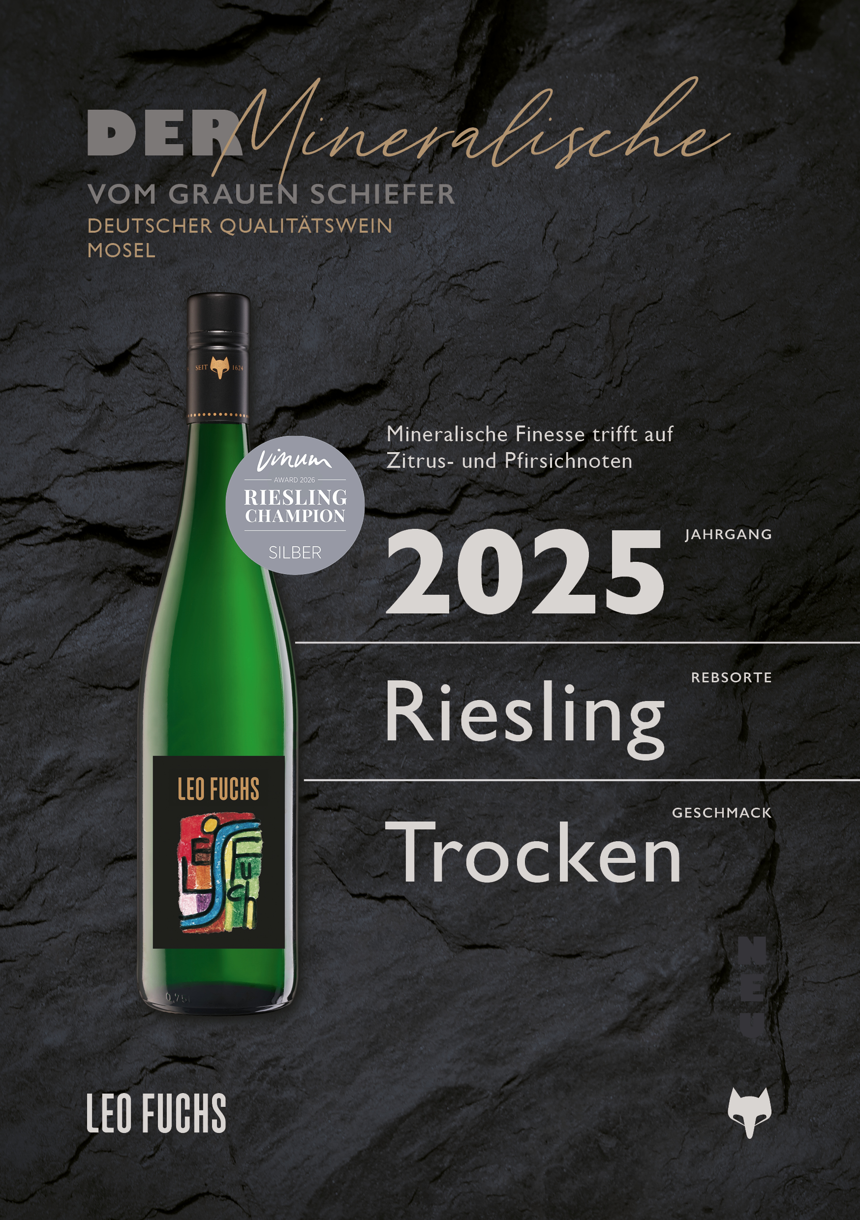DER MINERALISCHE | 2025 Vom Grauen Schiefer | Riesling | trocken | Nr. 1135